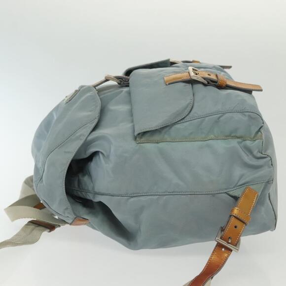 PRADA Backpack Nylon Light Blue Silver - Picture 5 of 13